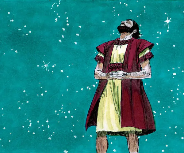Abraham looking at the stars