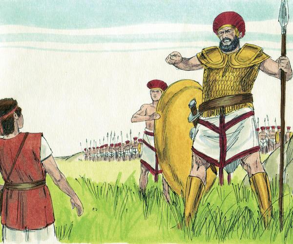 David faces Goliath