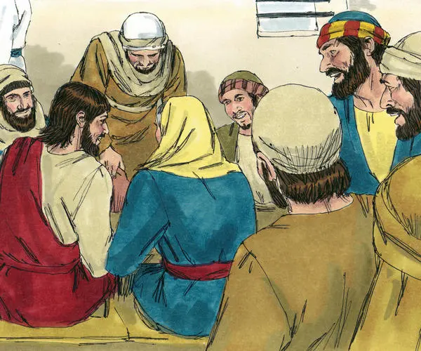 Jesus with his disciples